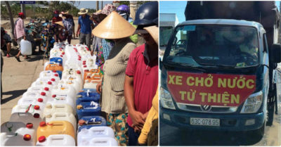 Chở nước ngọt cấp miễn phí cho người dân vùng hạn mặn