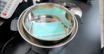 Muốn khẩu trang y tế sử dụng được từ 3-5 lần hãy hấp khô bằng nồi điện