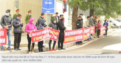 Phá dỡ tầng 18 nhà 8B Lê Trực