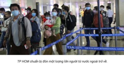 TP HCM chuẩn bị đón gần 10.000 người từ nước ngoài trở về nước