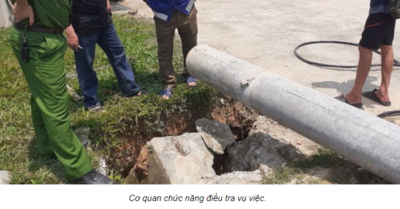 Cột điện chưa sử dụng đã đổ khiến công nhân tử vong