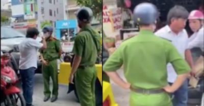 Người đi xe xưng làm “báo chí” chỉ tay lăng mạ công an tại Tp. HCM