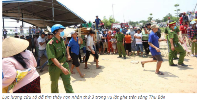 Lật ghe trên sông Thu Bồn: Tìm thấy thi thể thứ 3, còn 2 người mất tích