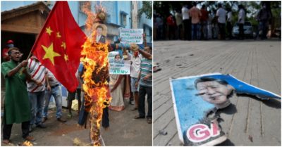 Dân Ấn Độ nổi giận, đốt cờ Trung Quốc, làm đám tang cho ông Tập Cận Bình