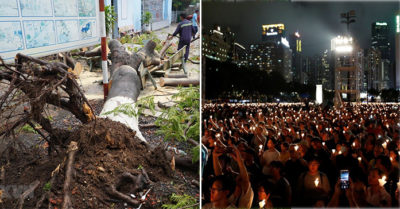 Cập nhật sáng 5/6: Thêm 1 cây phượng đổ đè 3 nữ sinh; Người Hong Kong thắp nến tưởng niệm thảm sát Thiên An Môn