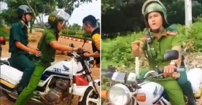 Công an vào việc vụ CSTT đạp ngã dân