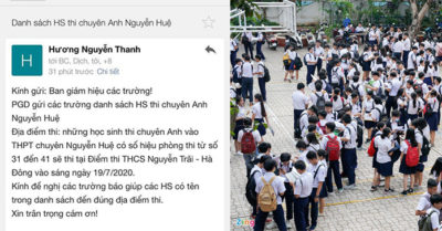 Cập nhật trưa 19/7: Nửa đêm, học sinh Hà Nội nhận thông báo đổi địa điểm thi