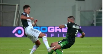 Ronaldo thoát thẻ đỏ trong trận hoà 3-3 với Sassuolo