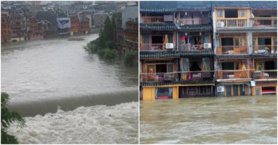 Cập nhật tối 2/7: Phượng Hoàng cổ trấn ngập trong nước lũ; nhiều trận động đất xảy ra gần đập Tam Hiệp