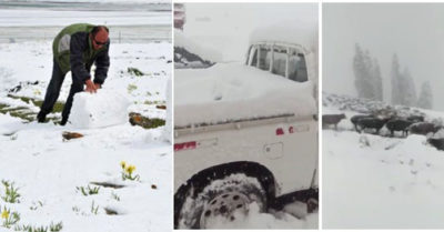 Video: Tuyết rơi mùa hè dày 30 cm ở Tân Cương