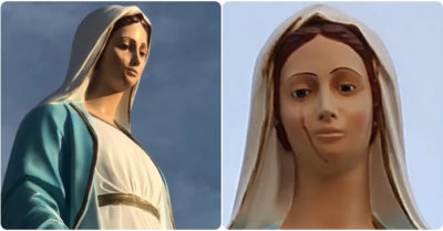 Tượng Đức mẹ đồng trinh ở Ý ‘khóc ra máu’ giữa đại dịch Covid-19