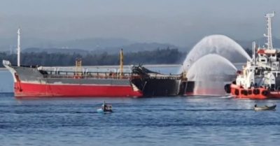 Nổ tàu chở dầu trên vùng biển Quảng Ngãi, 1 thuyền viên mất tích