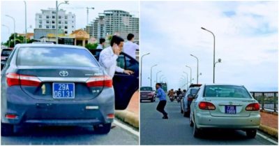 Bị dân tố đỗ xe biển xanh trên cầu, Thứ trưởng Bộ Xây dựng mong được thứ lỗi