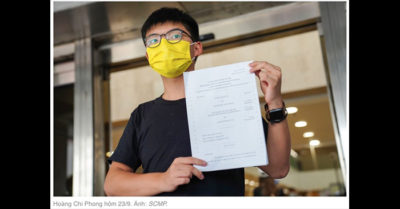 Hoàng Chi Phong – Thủ lĩnh phong trào “Dù vàng” bị bắt