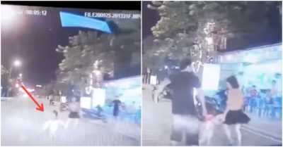 Video bé gái bất ngờ lao thẳng vào đầu ôtô đang chạy