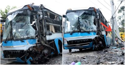 Hiện trường vụ xe khách tông cột điện, hơn 20 người la hét thất thanh