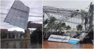 Hình ảnh cho thấy mức độ tàn phá của bão số 9 dù chưa cập bờ