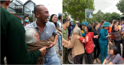 Người thân khóc ngất khi nhìn thấy xe cứu thương chở thi thể các quân nhân về Đông Hà