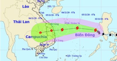 Bão Goni tiến vào Biển Đông, giảm cấp khi đổ bộ Đà Nẵng – Phú Yên
