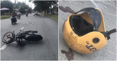 Thanh niên 17 tuổi tông cảnh sát giao thông nhập viện ở Sài Gòn