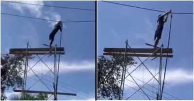 Video: Không đồng ý cho đường điện đi ngang nhà, kê giàn giáo cắt đường dây 220kv