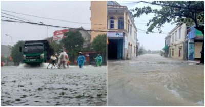 Quên mình lao xuống dòng nước lũ chảy xiết cứu người