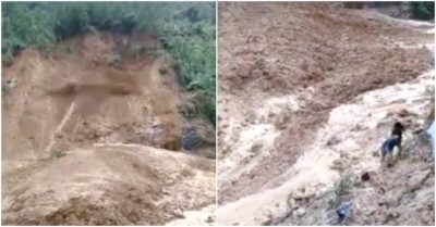 Clip: Lở núi khi đang tìm kiếm người mất tích ở Quảng Nam