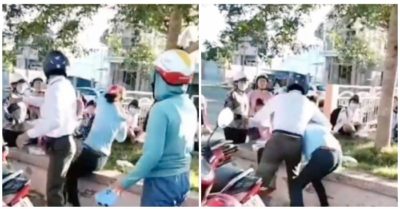 Liên tục đánh, đá phụ nữ trước cổng trường, người đàn ông bị phạt gần 3 triệu đồng