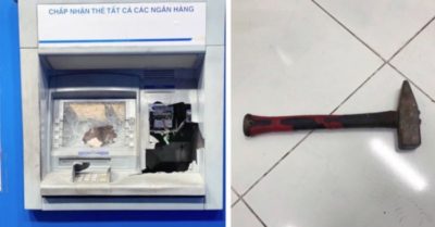 Bị trừ tài khoản nhưng không rút được tiền, người đàn ông đập bể cây ATM