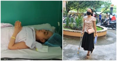 Nữ tiếp viên hàng không bị Mercedes chạy 84km/h tông chống nạng đến tòa