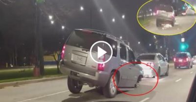 Video: Ôtô 7 chỗ mất bánh trước vẫn chạy băng băng trên đường