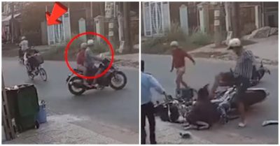 Người đàn ông qua đường ẩu còn giẫm đạp nữ sinh khiến dân mạng bức xúc