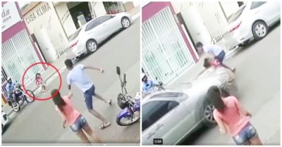 Video: Anh trai lao sang đường cứu em suýt bị ôtô tông trúng trong tích tắc