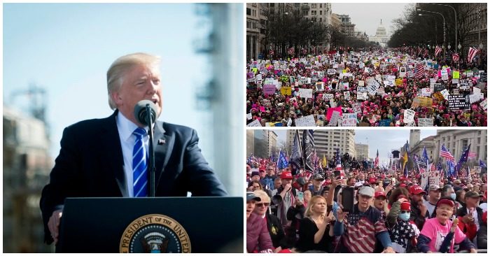 Kế hoạnh đánh cắp nước Mỹ. Hàng ngàn người diễu hành ở thủ đô Washinggton ngày 12/12/2020 để ủng hộ Tổng thống Trump và yêu cầu minh bạch bầu cử (ảnh: Twitter).