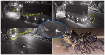 Tài xế xe tải lấn làn, tông người đi xe máy rồi bỏ mặc