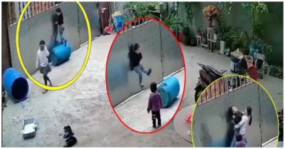 Video chị gái nhanh trí cứu em trai thoát nạn khi bị dây thừng siết cổ