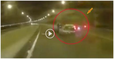 Video xe taxi tông trực diện vào đuôi container, rồi bị kéo lê một đoạn trên cao tốc