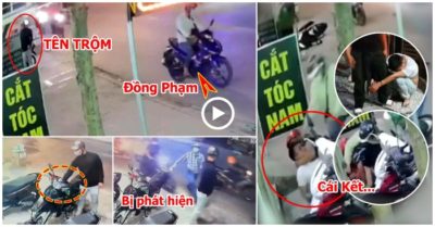 Người đi đường phối hợp ăn ý bắt trộm xe máy như phim hành động