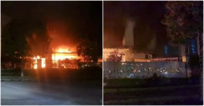 CLIP: Cháy quán cà phê trong Trung tâm đào tạo vận động viên cấp cao Hà Nội đêm 30 Tết