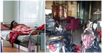 Mùng 5 tết, người đàn ông khóa cửa, châm lửa đốt nhà mặc vợ con khóc van xin