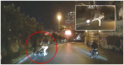 Video CSGT dùng chân dừng phương tiện khiến người vi phạm ngã nhào ra đường