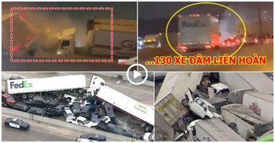 Video khoảnh khắc 130 xe tông nhau liên hoàn, hàng chục người thương vong