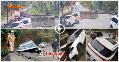 Video khoảnh khắc vào cua, Baic Q7 tông vách núi trên Đèo Bảo Lộc, 4 người thương vong