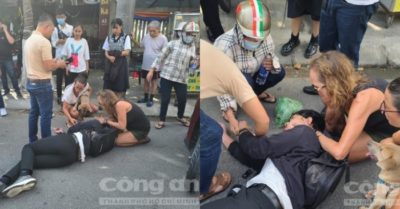 2 nữ du khách nước ngoài cứu giúp nam sinh viên bị tai nạn ở Đà Nẵng