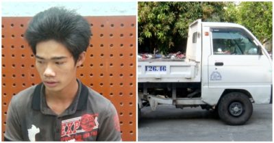 Nam thanh niên dùng xe máy ăn trộm để đi trộm ô tô