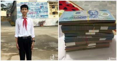 Học sinh lớp 8 nhặt được 3 triệu đồng liền tìm người trả lại