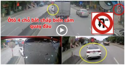 Video tránh ôtô con quay đầu, xe tải bị xe đầu kéo bị húc mạnh vào đuôi