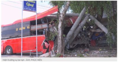 Ôtô khách lao vào nhóm người đạp xe thể dục, khiến 7 người thương vong