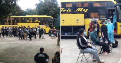 Xe khách chở 53 người Trung Quốc nhập cảnh trái phép bị bắt ở Nghệ An