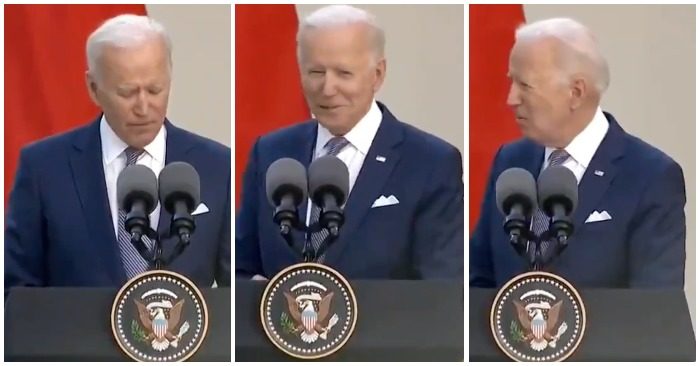 Ông Joe Biden nói hớ khi gọi nhà vô địch Masters là "cậu bé Nhật Bản" (ảnh chụp từ video).